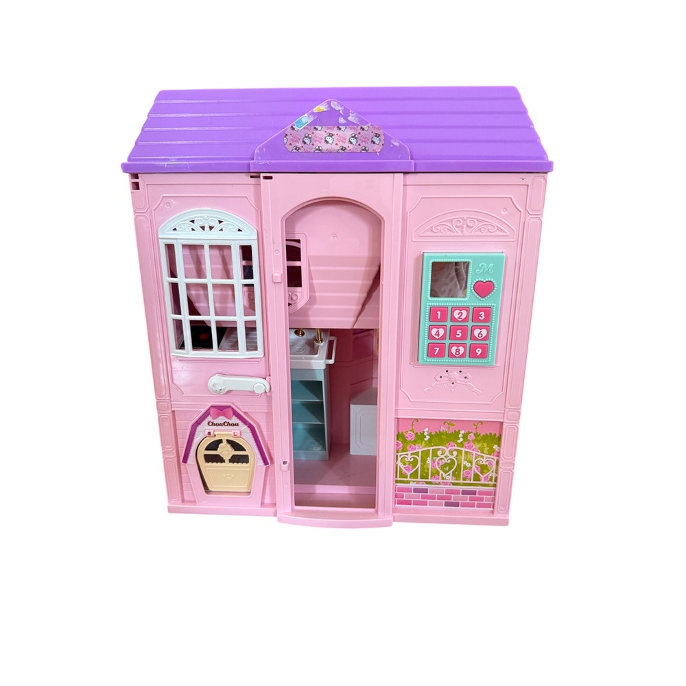 Mimiworld Pink Purple Dollhouse Playset Foldable Dollhouse made in korea‎